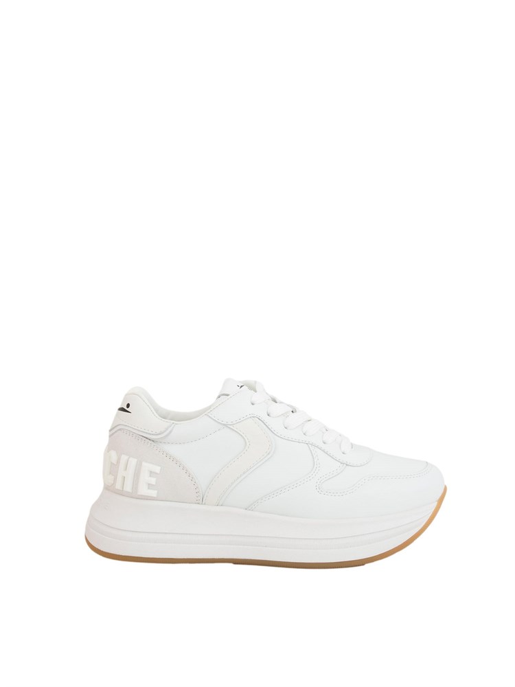 Sneakers Voile Blanche bianche in suede e tssuto tecnico