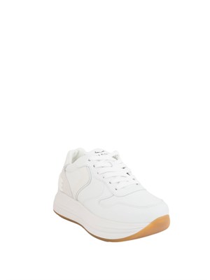 Sneakers Voile Blanche bianche in suede e tssuto tecnico in DONNA