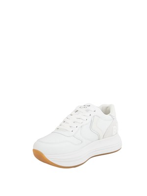 Sneakers Voile Blanche bianche in suede e tssuto tecnico in DONNA