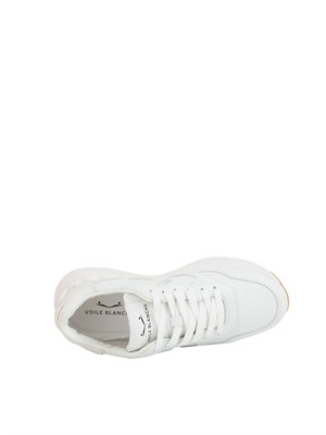 Sneakers Voile Blanche bianche in suede e tssuto tecnico in DONNA