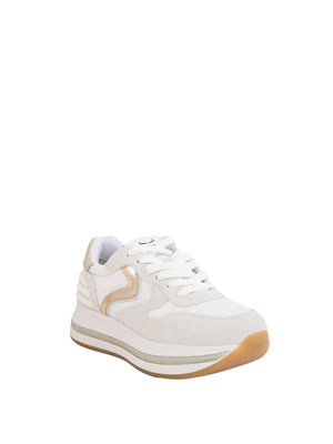Sneakers bianche Voile Blanche in suede e tessuto tecnico in DONNA