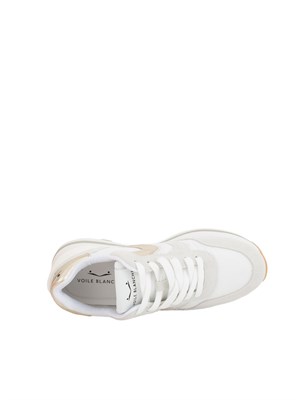 Sneakers bianche Voile Blanche in suede e tessuto tecnico in DONNA