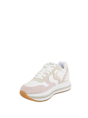 Sneakers rosa Voile Blanche in suede e tessuto tecnico in DONNA