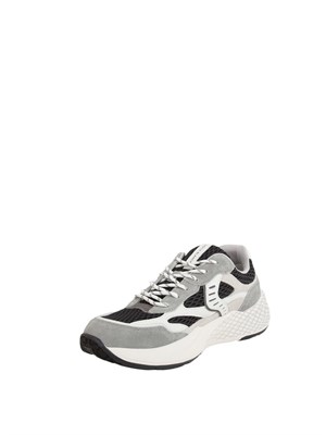 Sneaker grigia Voile Blanche in suede e tessuto tecnico in UOMO