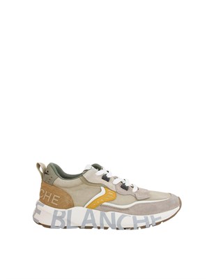 Sneaker beige Voile Blanche in suede e tessuto in UOMO