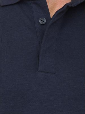 Polo Boss blu realizzata in maglia fine leggermente elasticizzata. in UOMO