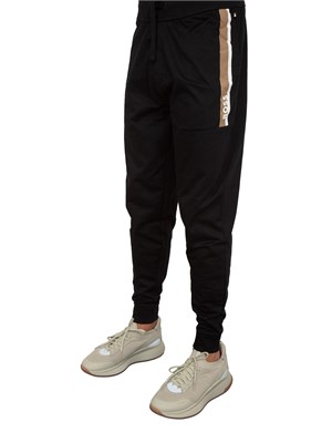 Pantaloni della tuta Boss in terry di cotone con stampa a righe in UOMO