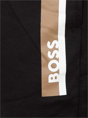 Pantaloni della tuta Boss in terry di cotone con stampa a righe in UOMO