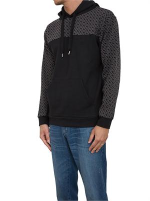 Felpa Boss con cappuccio con motivo monogramma in UOMO