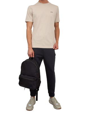Pantaloni della tuta Boss blu con toppa con logo in UOMO