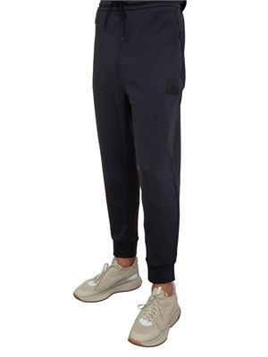 Pantaloni della tuta Boss blu con toppa con logo in UOMO