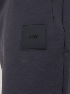 Pantaloni della tuta Boss blu con toppa con logo in UOMO