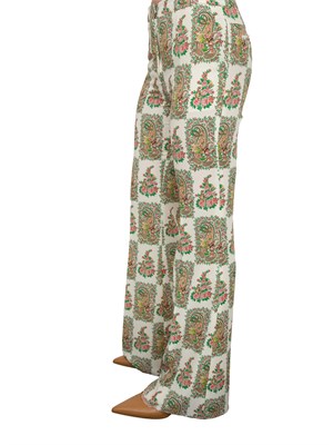 Pantaloni Etro fantasia Paisley con vestibilità flare in DONNA
