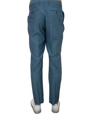 Pantaloni azzurri Etro uomo in misto lino con piega stirata in UOMO