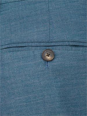 Pantaloni azzurri Etro uomo in misto lino con piega stirata in UOMO