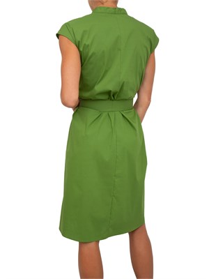 Abito svasato Emme Marella in popeline stretch verde in DONNA