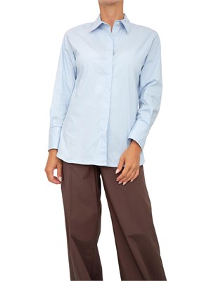 Camicia Marella in popeline stretch celeste in DONNA