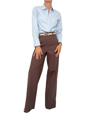 Camicia Marella in popeline stretch celeste in DONNA