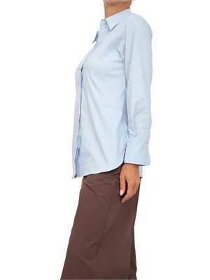 Camicia Marella in popeline stretch celeste in DONNA