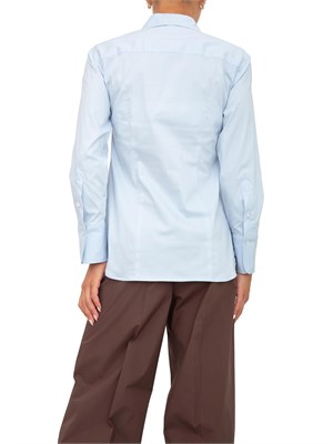 Camicia Marella in popeline stretch celeste in DONNA