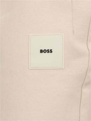 Pantaloni della tuta Boss beige con toppa con logo in UOMO
