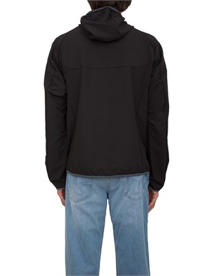 Giubbotto idrorepellente Boss in tessuto elasticizzato nero in UOMO