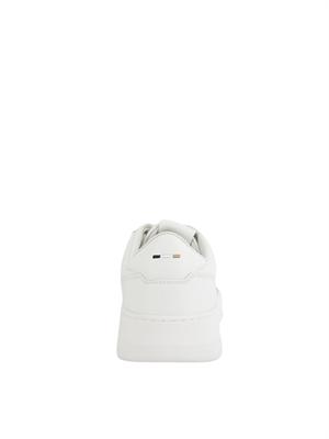 BOSS Sneaker bianche in pelle con suola in gomma in UOMO