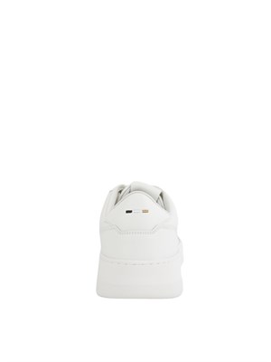 BOSS Sneaker bianche in pelle con suola in gomma in UOMO
