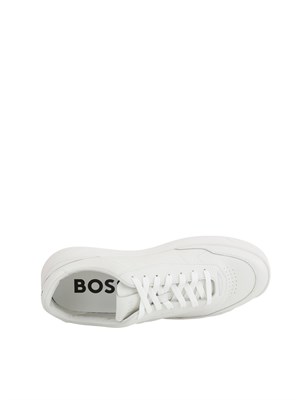 BOSS Sneaker bianche in pelle con suola in gomma in UOMO