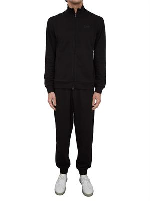 EA7 EMPORIO ARMANI Tuta Ea7 full zip Visibility in cotone nero in UOMO