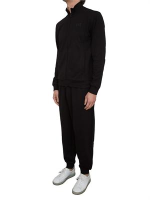 EA7 EMPORIO ARMANI Tuta Ea7 full zip Visibility in cotone nero in UOMO