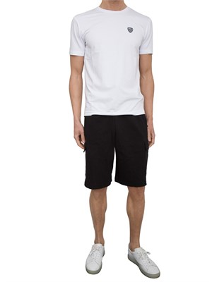 EA7 EMPORIO ARMANI Bermuda cargo EA7 in misto cotone nero in UOMO