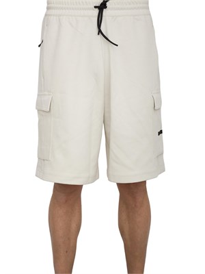 EA7 EMPORIO ARMANI Bermuda cargo EA7 in misto cotone avorio in UOMO