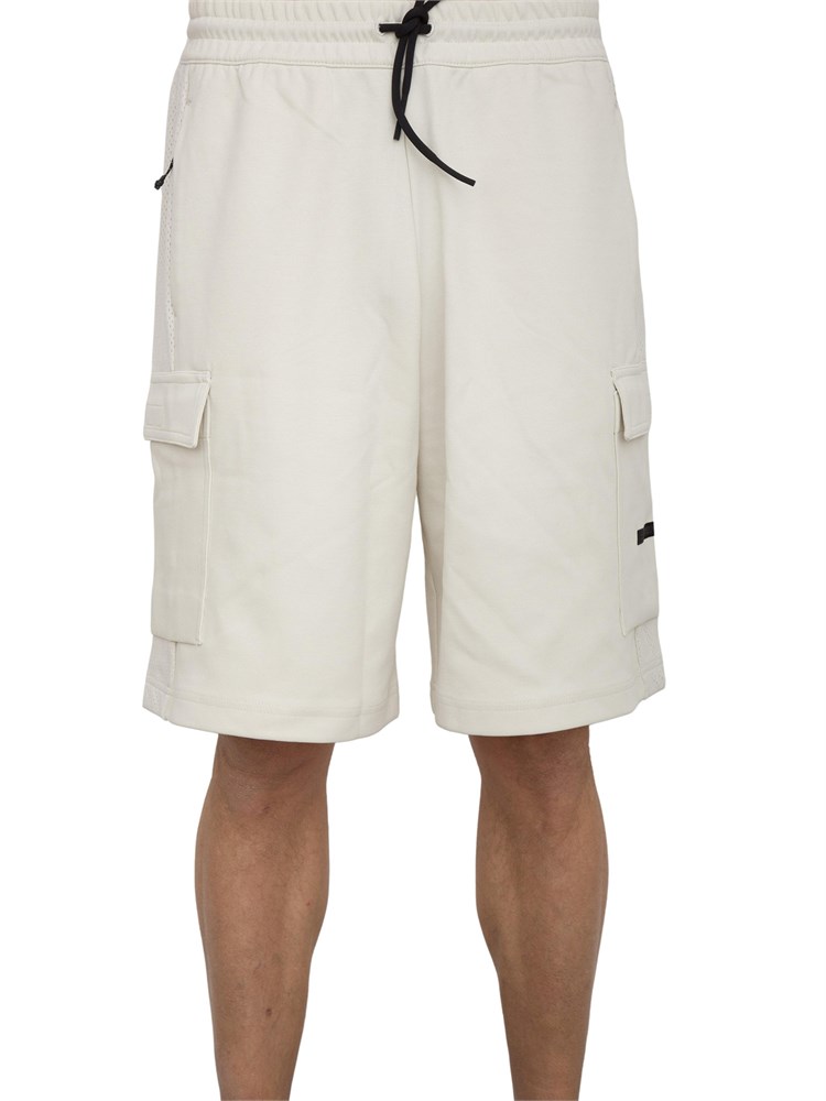 EA7 EMPORIO ARMANI Bermuda cargo EA7 in misto cotone avorio