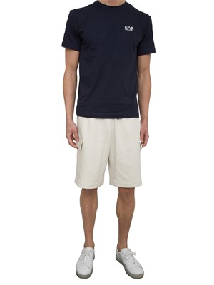 EA7 EMPORIO ARMANI Bermuda cargo EA7 in misto cotone avorio in UOMO