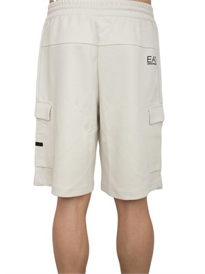 EA7 EMPORIO ARMANI Bermuda cargo EA7 in misto cotone avorio in UOMO