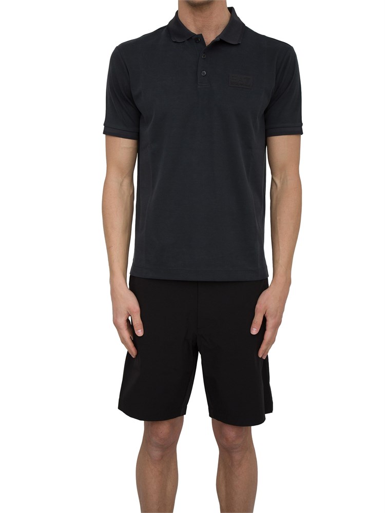 EA7 EMPORIO ARMANI Polo Ea7 Lux Identity in misto modal nero