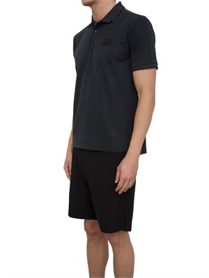 EA7 EMPORIO ARMANI Polo Ea7 Lux Identity in misto modal nero in UOMO