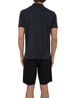 EA7 EMPORIO ARMANI Polo Ea7 Lux Identity in misto modal nero in UOMO