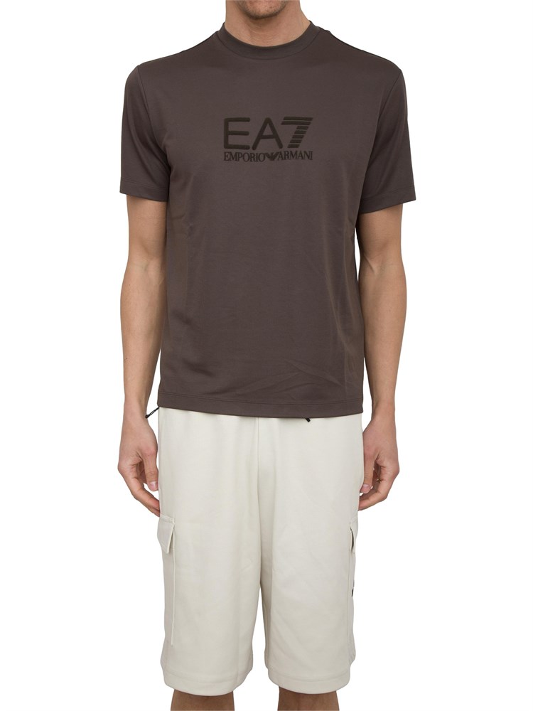 EA7 EMPORIO ARMANI T-shirt EA7 Lux Identity in jersey di misto modal taupe