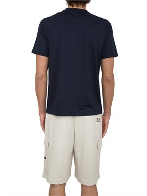 EA7 EMPORIO ARMANI T-shirt EA7 Lux Identity in jersey di misto modal blu in UOMO