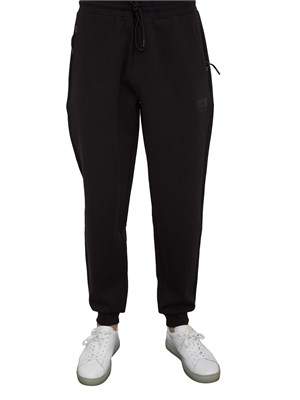EA7 EMPORIO ARMANI Pantalone EA7 in interlock di misto cotone nero in UOMO
