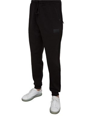EA7 EMPORIO ARMANI Pantalone EA7 in interlock di misto cotone nero in UOMO