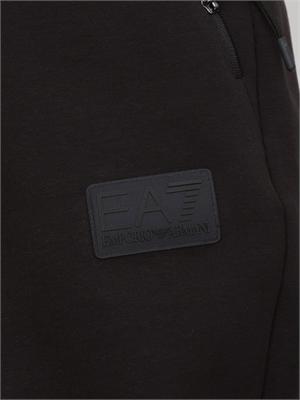 EA7 EMPORIO ARMANI Pantalone EA7 in interlock di misto cotone nero in UOMO