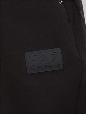 EA7 EMPORIO ARMANI Pantalone EA7 in interlock di misto cotone nero in UOMO