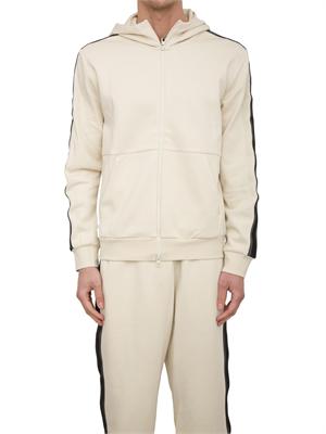 EA7 EMPORIO ARMANI Felpa con cappuccio  EA7 Logo Series in jersey di cotone avorio in UOMO