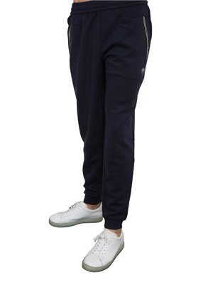 EA7 EMPORIO ARMANI Pantaloni jogger EA7 in misto viscosa stretch blu in UOMO