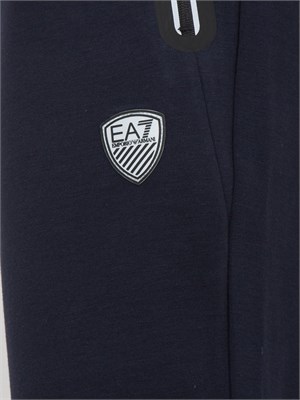 EA7 EMPORIO ARMANI Pantaloni jogger EA7 in misto viscosa stretch blu in UOMO