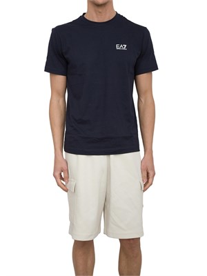 EA7 EMPORIO ARMANI T-shirt EA7 Core Identity in cotone Pima blu in UOMO