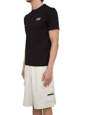 EA7 EMPORIO ARMANI T-shirt EA7 Core Identity in cotone Pima nero in UOMO